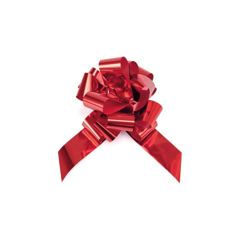 Fiocco nastro Bolis rosso - Ø 16 cm conf. 20 pz - 65014862001