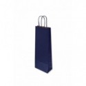Borsa porta bottiglia Florio Carta colore blu - formato 14x9x40 cm - conf. 25 pz - 72191