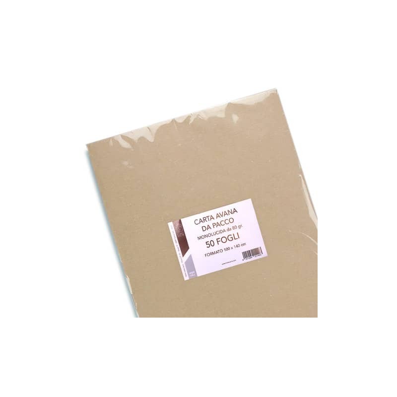 Carta da pacco Florio Carta ripiegata 80 g/m² - 100x140 cm  avana - conf. 50 pz - 1403_1