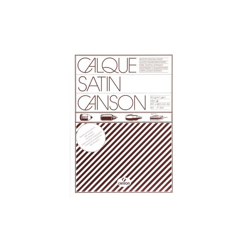 Carta lucida Canson Calque Satin 90 g/m² A3 - conf. 250 pezzi - C200017310