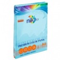 Carta colorata colori pastello formato A4 Nikoffice 5 colori assortiti pastello 200 g - 100 ff - 23NIK095/200