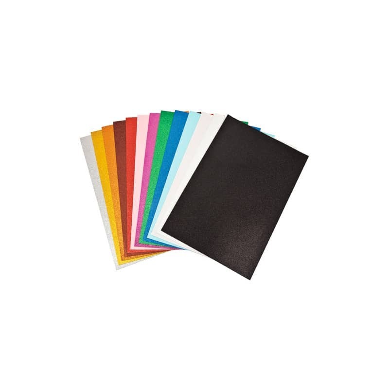 Foam in gomma Nikoffice EVA formato A4 colori assortiti adesivo - conf. 10 fogli - 23NIK131 (Conf.5)