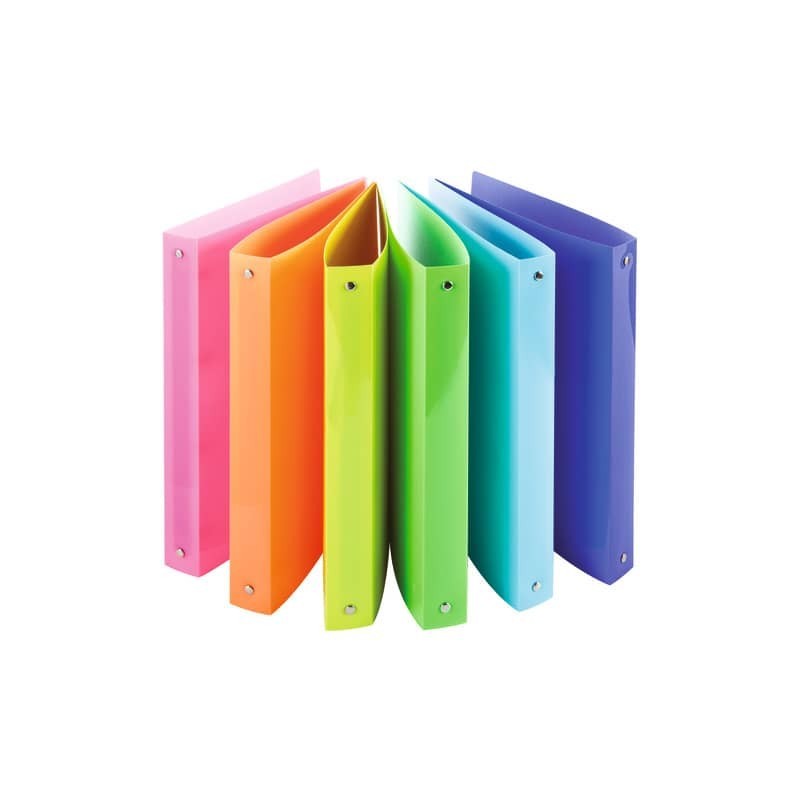 Raccoglitore 4 anelli Nikoffice in colori assortiti diametro 16 - fluo - 01NIK381/A (Conf.12)