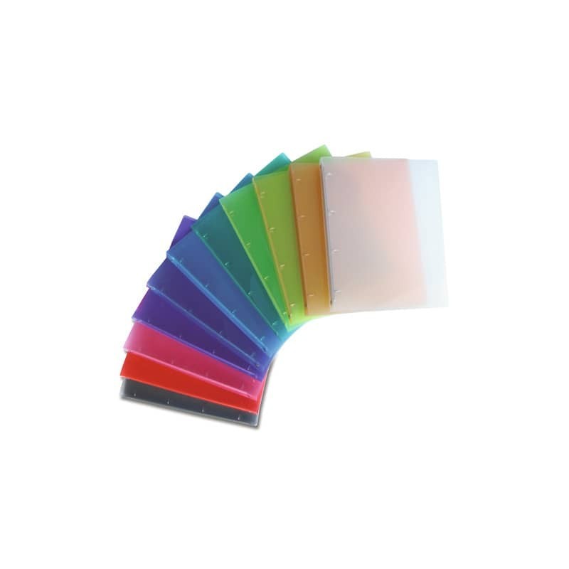 Raccoglitore trasparente 4 anelli Nikoffice in colori assortiti Ø 30 - colorato - 01NIK177/4N (Conf.12)