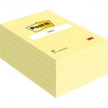 Post-it 3M formato 120x152 mm - confezione da 6 blocchetti giallo - 659N