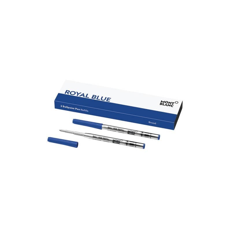 Refill per penne a sfera Montblanc punta broad - blu - conf. 2 pezzi - MB128215