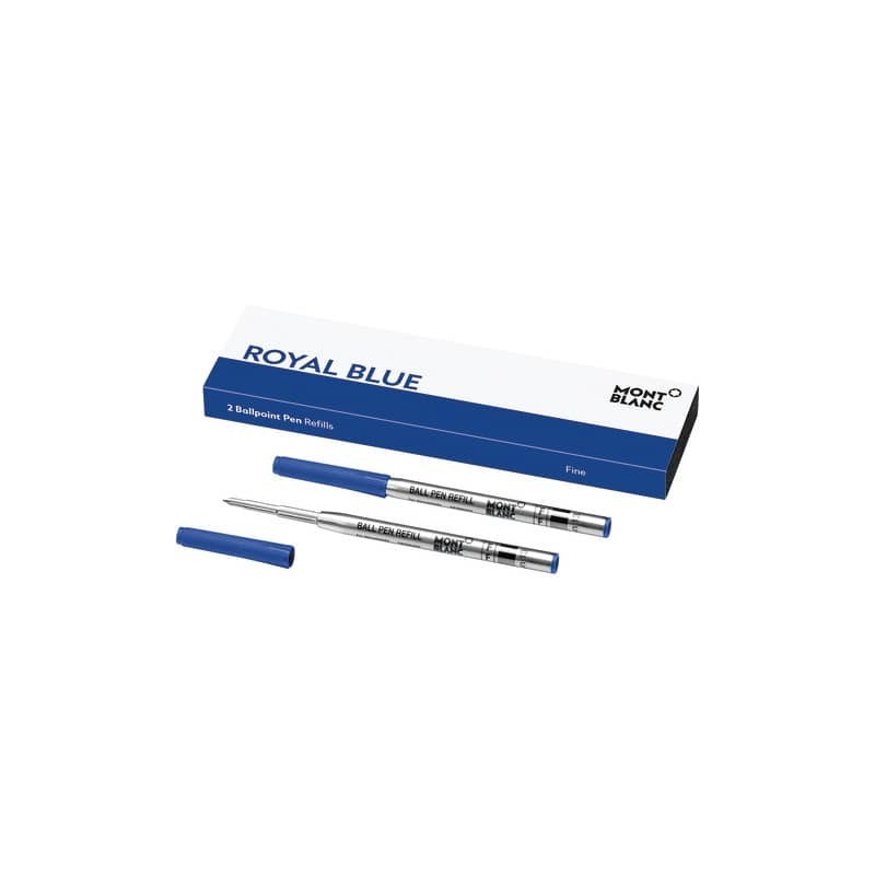 Refill per penne a sfera Montblanc punta fine - blu - conf. 2 pezzi - MB128213
