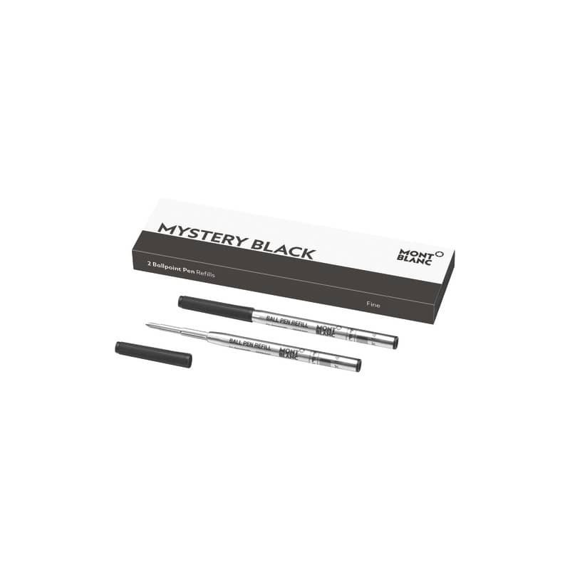 Refill per penne a sfera Montblanc punta fine - nero - conf. 2 pezzi - MB128210