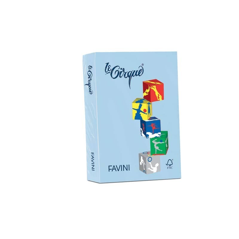 Risma A3 Favini Le Cirque - 80 g - 500 fogli colore azzurro pastello A717353