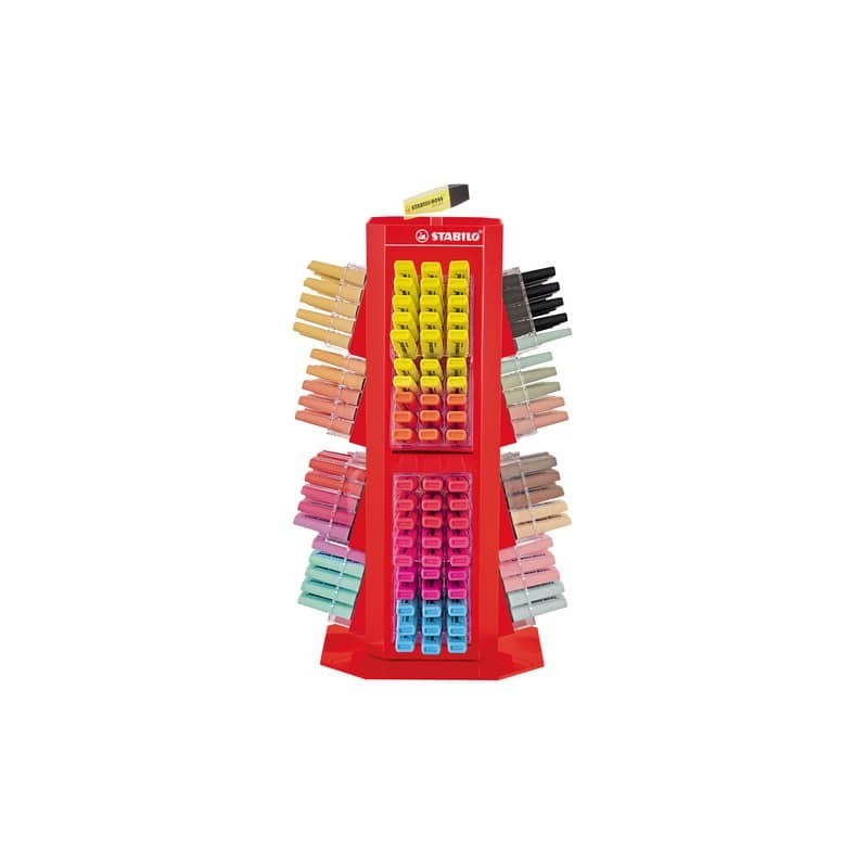Espositore da banco 470 evidenziatori Stabilo Boss - 30 colori assortiti - IT70/470-1