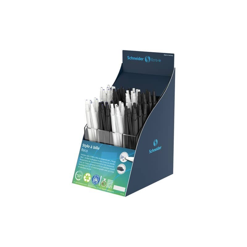 Espositore 60 penne a sfera Schneider Slider Eco colori assortiti - P305442