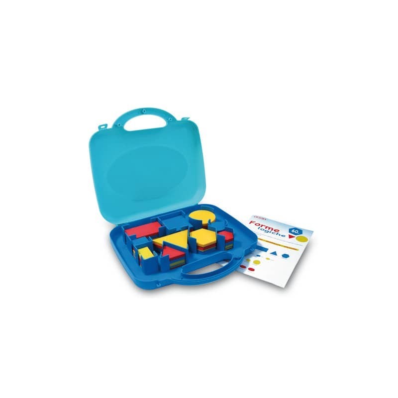 Forme logiche ARDA 5 forme/3 colori/2 grandezze/2 spessori in valigetta da 60 pezzi - 122