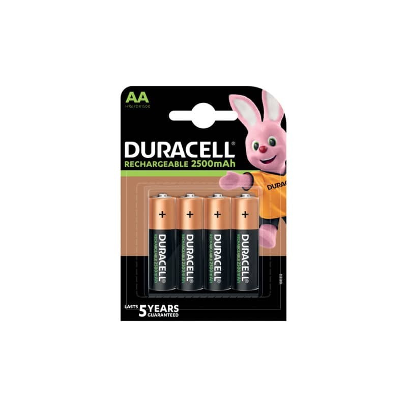 Batterie ricaricabili Duracell Precaricata Stilo 2500 mAh AA conf. da 4 - DU75