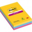 Foglietti Post-it® Super Sticky XXL Carnival a righe assortiti conf. 3 blocchetti da 90 ff - 4690-SS3CAR-EU