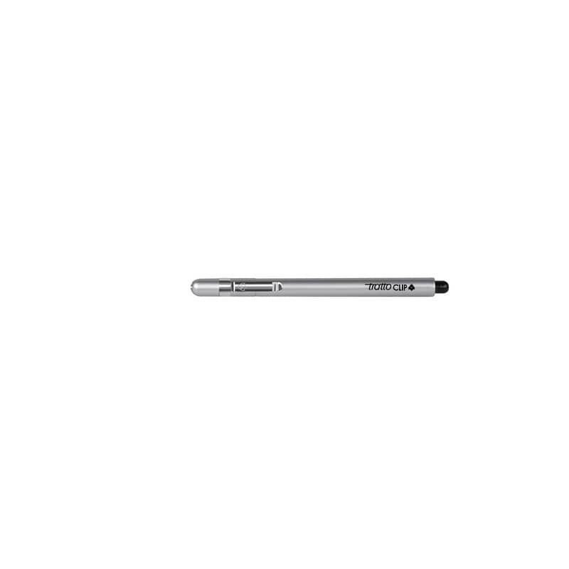 Penna a punta sintetica TRATTO Clip 0,8 mm nero F803803 (Conf.12)
