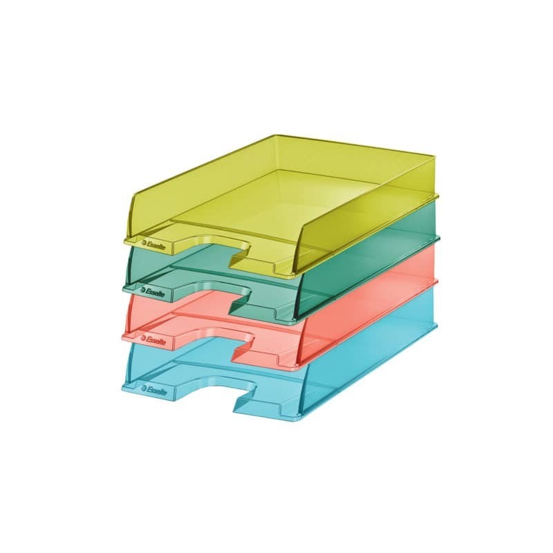 Vaschetta portacorrispondenza Esselte Colour'Breeze A4 in polistirolo - colori assortiti - 626276 (Conf.4)