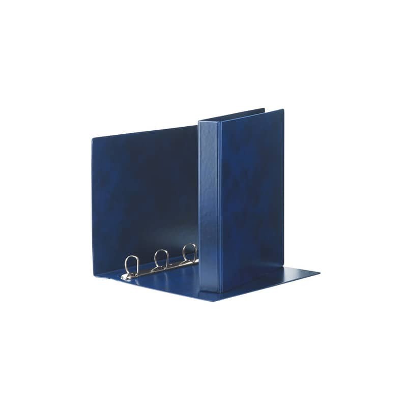 Raccoglitore Esselte E53 PRESTIGE a 4 anelli a D 50mm PVC stampato da 0,3 mm blu 22x30 cm dorso 7,5 cm - 390553050