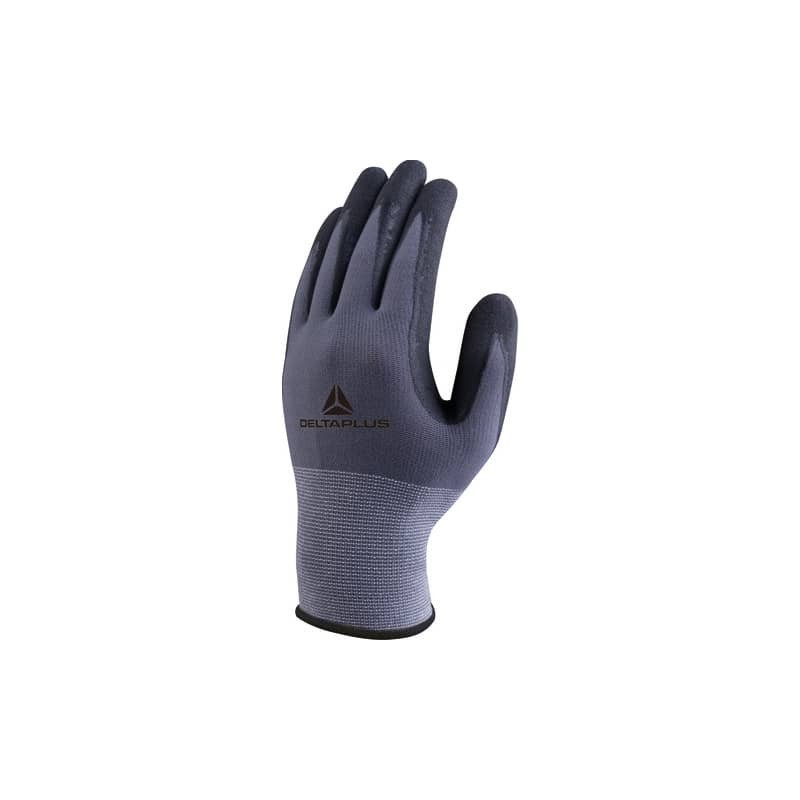 Guanto da lavoro Delta Plus Tricot Poliammide Spandez-Palmo Nitrile/Pu+Spuntoni taglia 8 - VE727NO08