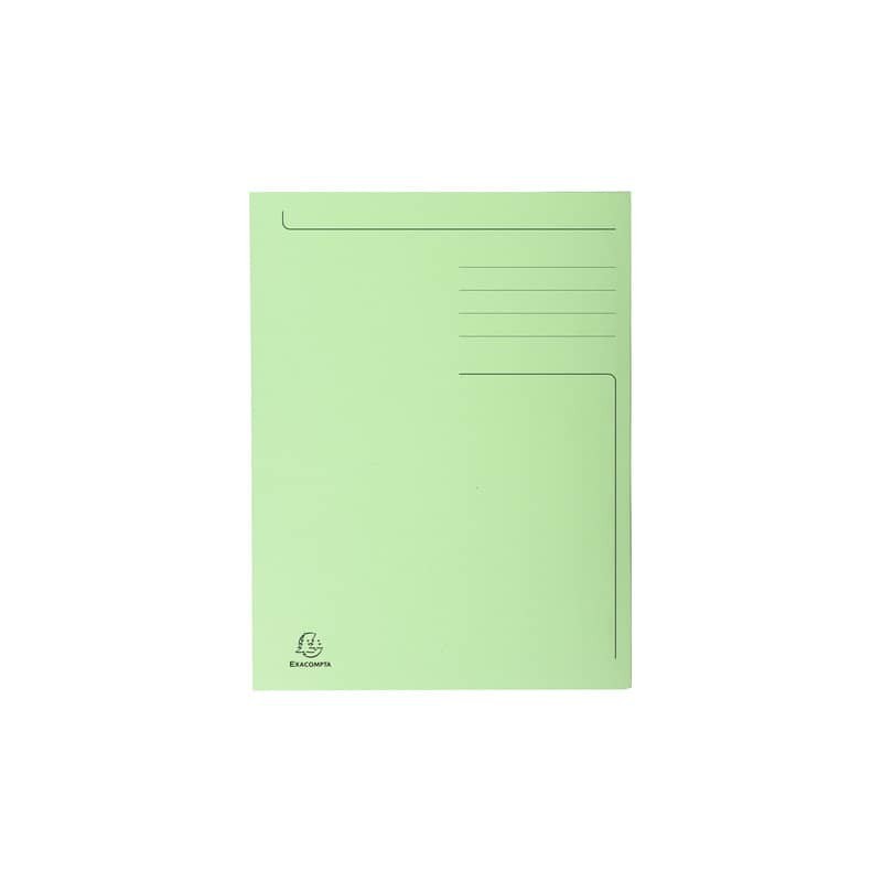 Cartelline a 3 lembi Forever® 24,5x35 cm verde conf. 50 pezzi - 449013E