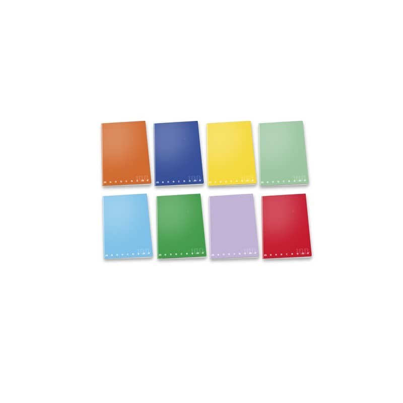 Maxi quaderno Pigna Monocromo A4 38 ff carta 100 g/m² - quadretti 10 mm colori assortiti - 022988810 (Conf.10)