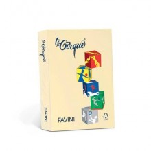 Carta colorata Favini Le Cirque A3 80 g/m² colori tenui giallo 100 - risma da 500 fogli - A712353