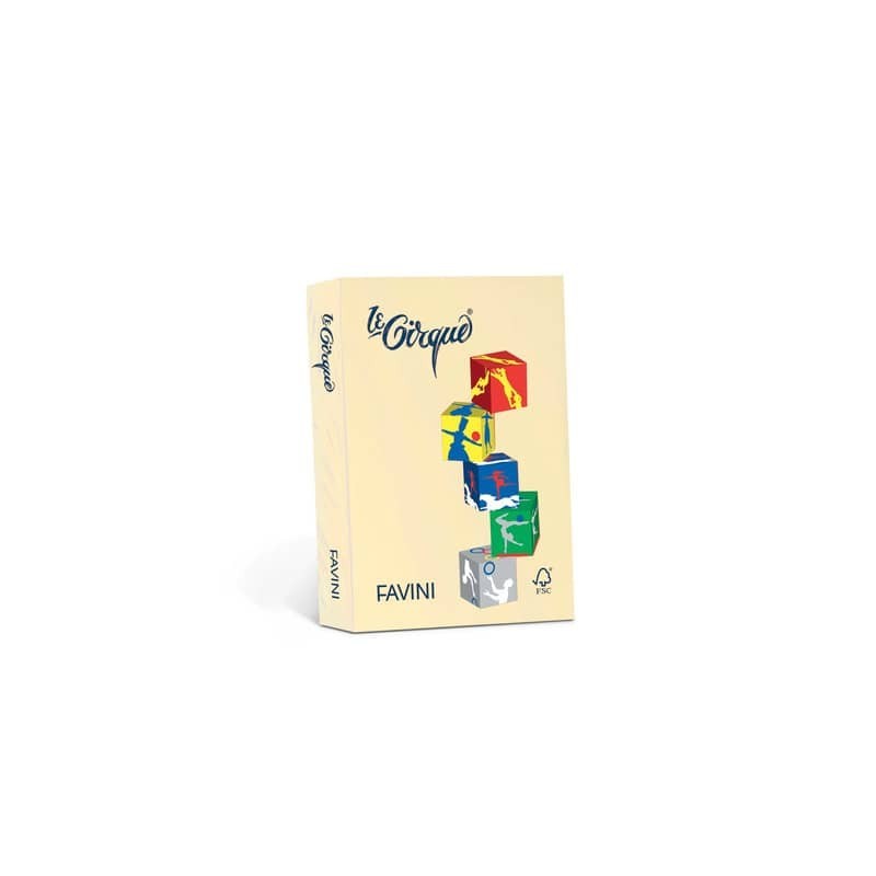 Carta colorata Favini Le Cirque A3 160  g/m² colori tenui Giallo 100 - risma da 250 fogli - A742223