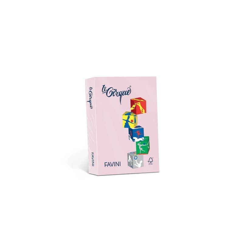 Carta colorata Favini Le Cirque A3 160  g/m² colori tenui Rosa 108 - risma da 250 fogli - A74S223