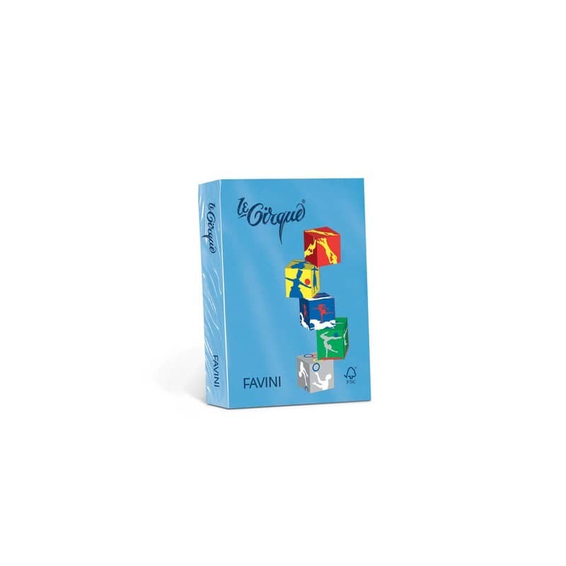Carta colorata Favini Le Cirque A3 160  g/m² colori forti Azzurro reale 204 risma da 250 fogli - A74G223