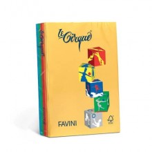 Carta colorata Favini Le Cirque A4 80 g/m² assortiti 5 colori forti risma da 500 fogli - A71X514