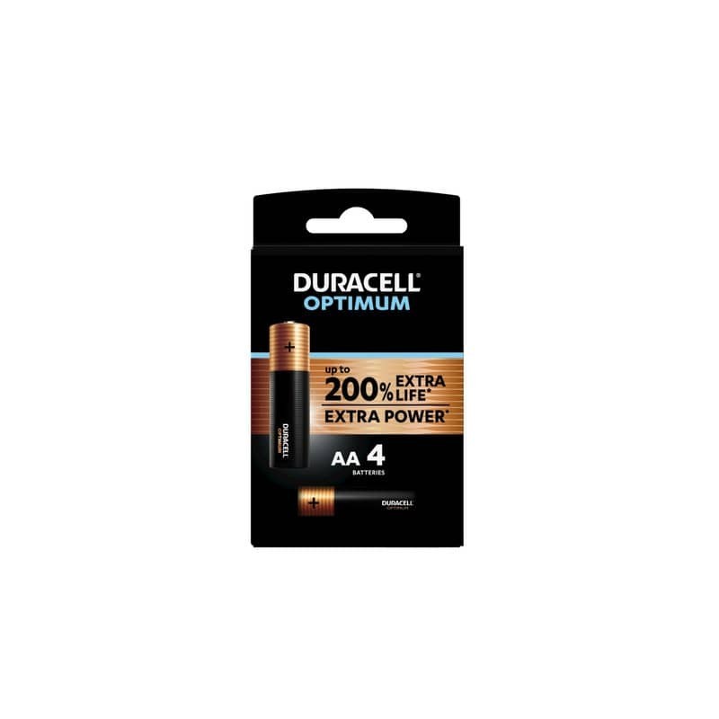 Batterie alcaline Duracell Optimum Stilo AA - MN1500 - blister da 4 - DU0030-05000394139183
