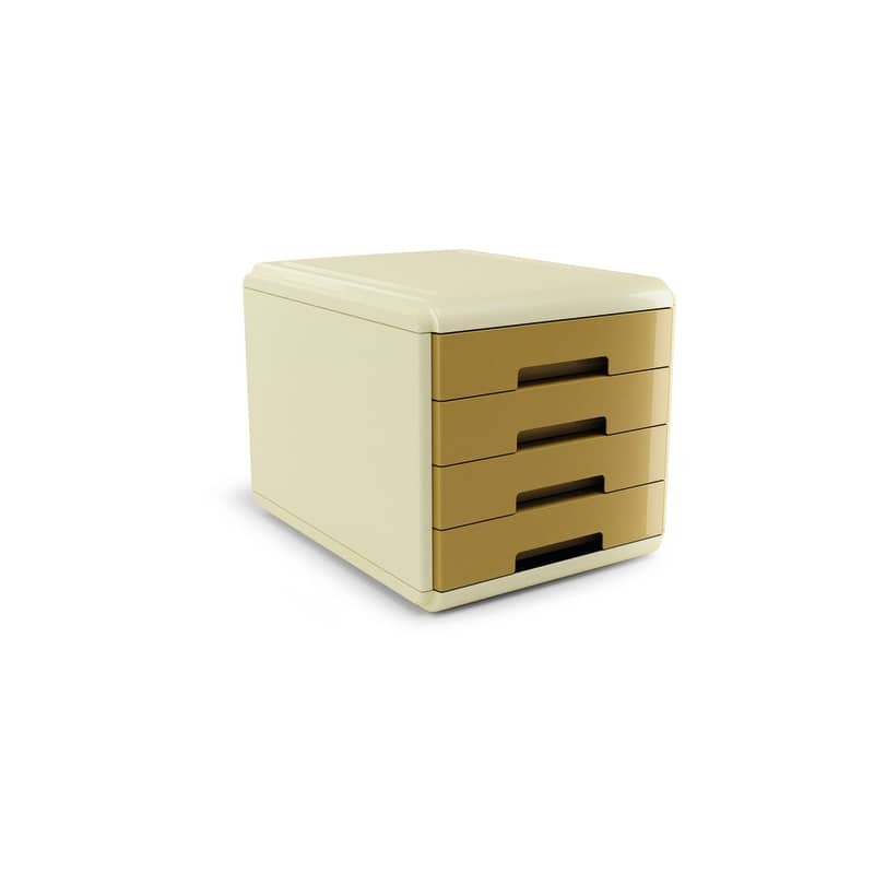 Cassettiera Arda Vintage Caramel 4 cassetti 29,5x38,5xH.28,2 cm ocra - 18P4PCA