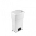 Cestino gettacarte Rotho Hera 60 L con pedale e coperchio bianco - F800060