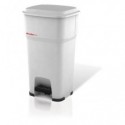 Cestino gettacarte Rotho Hera 85 L con pedale e coperchio bianco - F800070