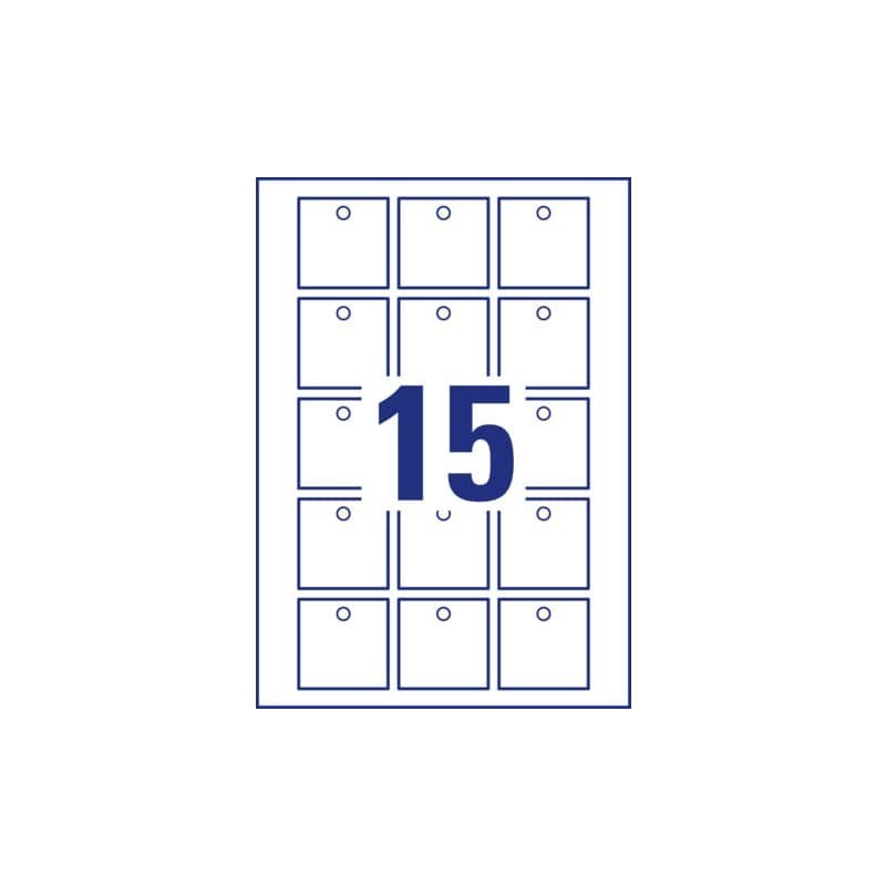 Cartellini micro-perforati Avery ultraresistenti in plastica da 190µ bordi lisci in conf. da 150 pz T3003-10