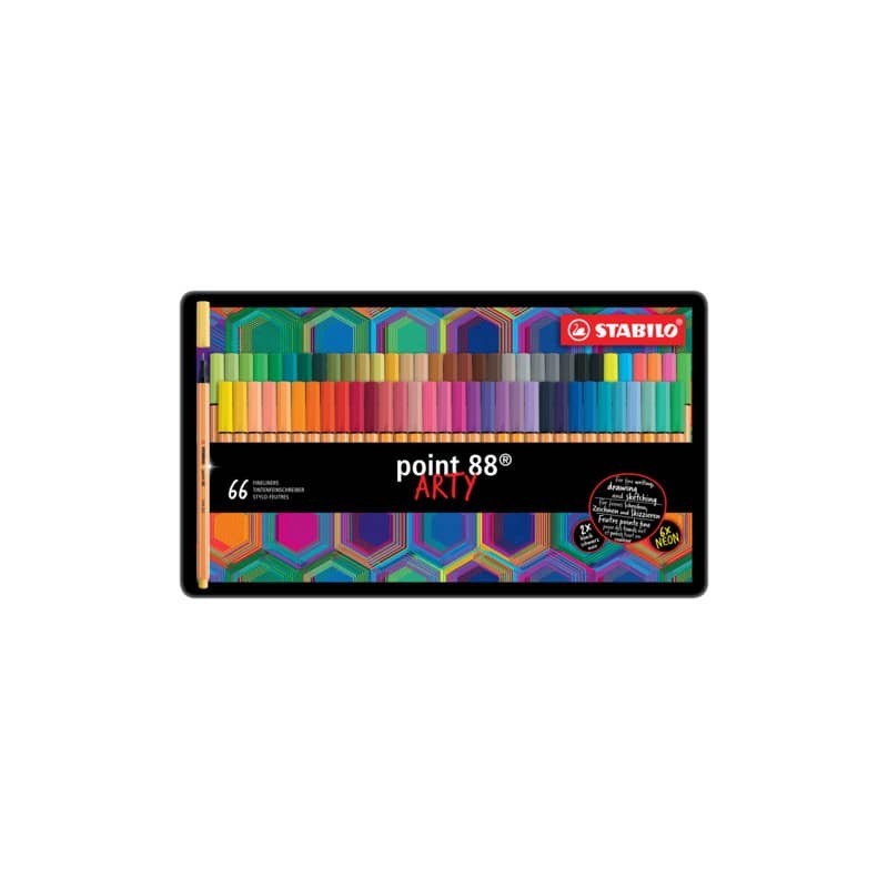 Fineliner Stabilo Point 88® 0,4 mm conf. 66 colori assortiti 88/66-031
