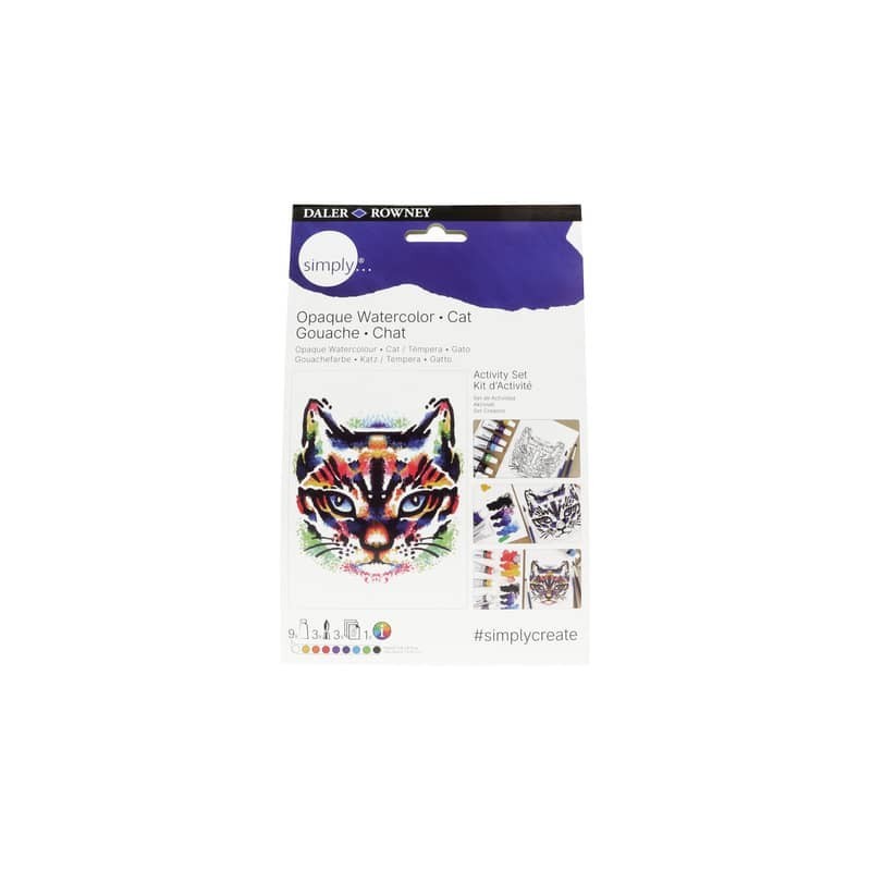Set activity pittura guazzo Daler Rowney Simply gatto D126100112