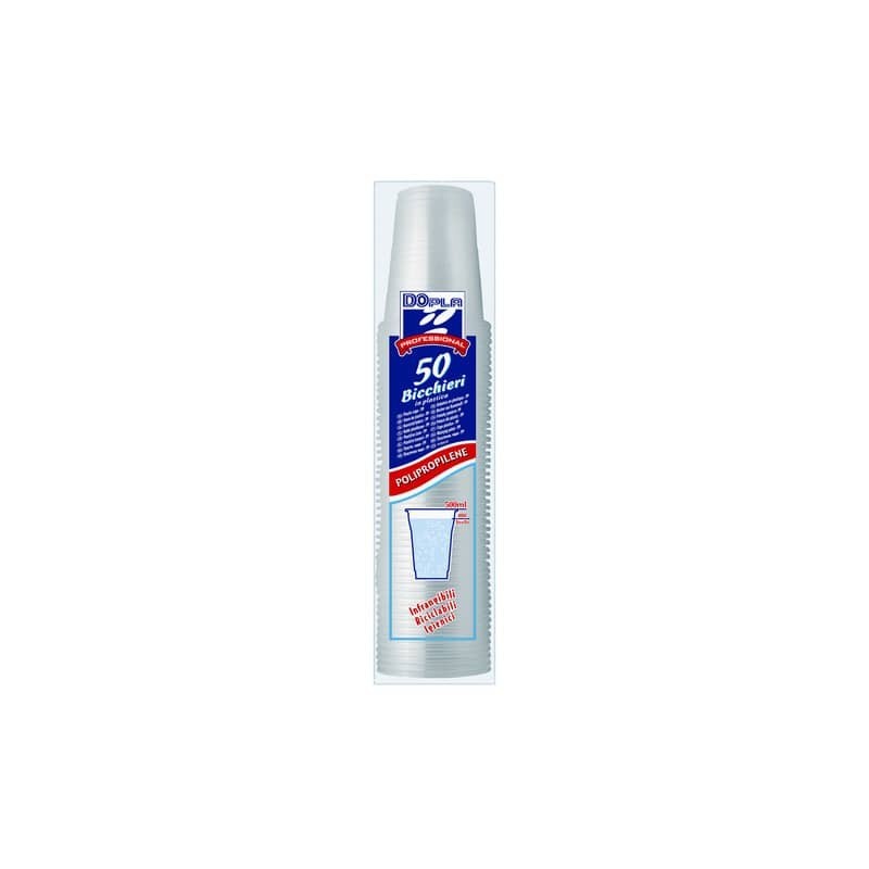 Bicchieri in PP trasparente Dopla Professional 520 ml - conf. 50 pz - 22605 (Conf.3)