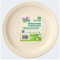 Piatti piani biodegradabili e compostabili Dopla Green avorio Ø 205 mm - conf. 20 pz - 11796