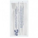 Set 2 posate trasparenti Dopla Reusable in PS con tovagliolo 33x33 cm - conf. 100 pz - 03943
