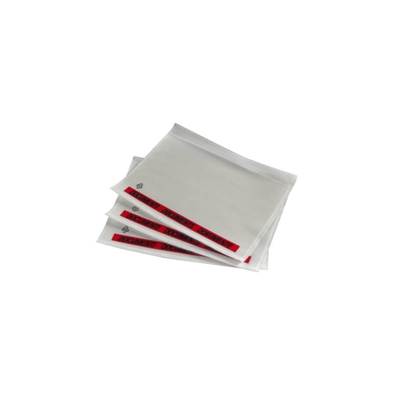 Buste neutre adesive portadocumenti Viva trasparenti con scritta C5-235x170mm - conf. 100 - 3025DOC