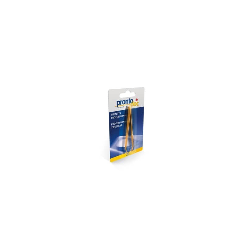 Pinzetta professional ProntoDoc in blister 100% acciaio inox 4202