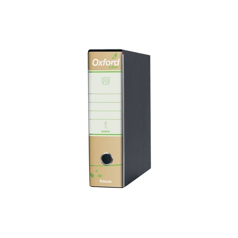 Registratore commerciale Esselte Oxford Green con custodia 23x30 cm 100% carta riciclata dorso 8 cm - 397830501 (Conf.6)