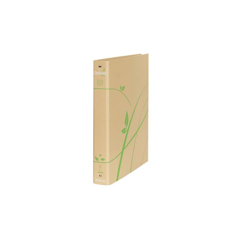 Raccoglitore ad anelli Esselte Oxford Green D30 f.to 22x30 cm 100% carta riciclata avana - 397850502 (Conf.12)