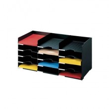 Schedario portacorrispondenza Paperflow componibile  a 15 cassetti nero K421301