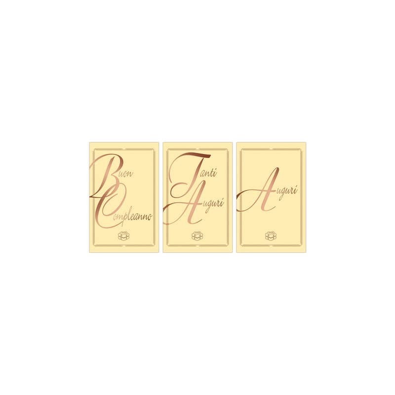 Biglietti Biembi Midi Da Vinci Compleanno e Auguri 9x14 cm conf. 18 pz assortiti avorio - BXBDKTC10
