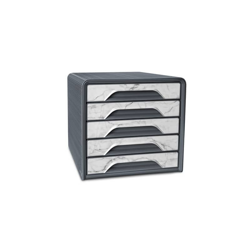 Cassettiera a 5 cassetti Cep 360x288xH.270 mm marmo grigio 1071111611