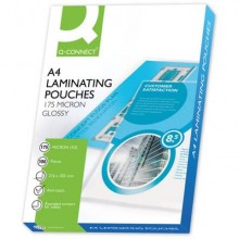 Pouches per plastificatrici Q-Connect 216x303 mm lucide A4 conf. 100 pz 175 micron - KF11342