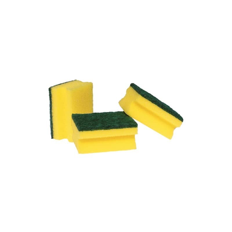 Spugna sintetica abrasiva Pippo con impugnatura salva-unghie - conf. 3 pezzi - 8,5x6x H.3,5 - NP1844