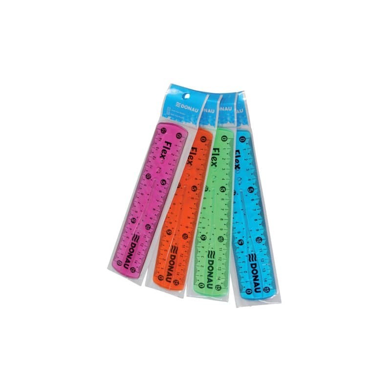 Righello flessibile Donau Flex 15 cm - colori assortiti - 322140099 (Conf.12)