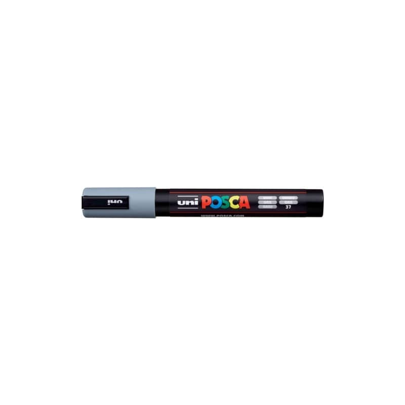 Marcatore a tempera POSCA Uni-Ball punta media 2,5 mm grigio M PC5M GR